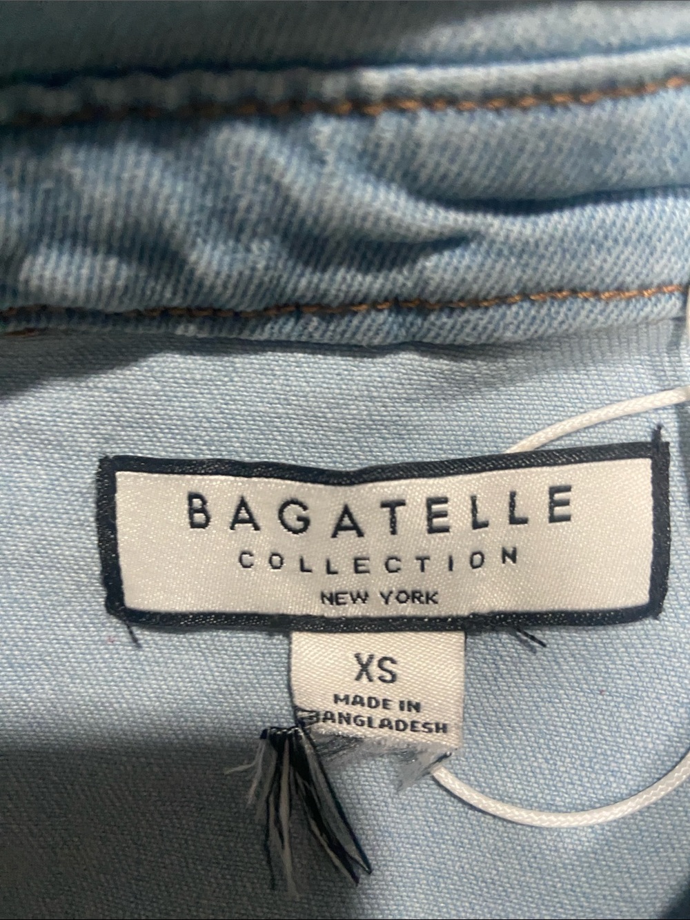 bagatelle Light Blue Puff-Sleeve Denim Button-Front Shirt - Picture 2 of 2